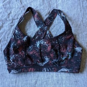 Sweaty Betty "Circuit" print sports bra, size M